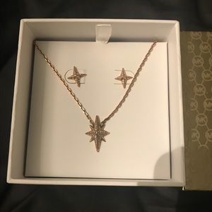 Michael Kors Starburst Earrings and Necklace Set